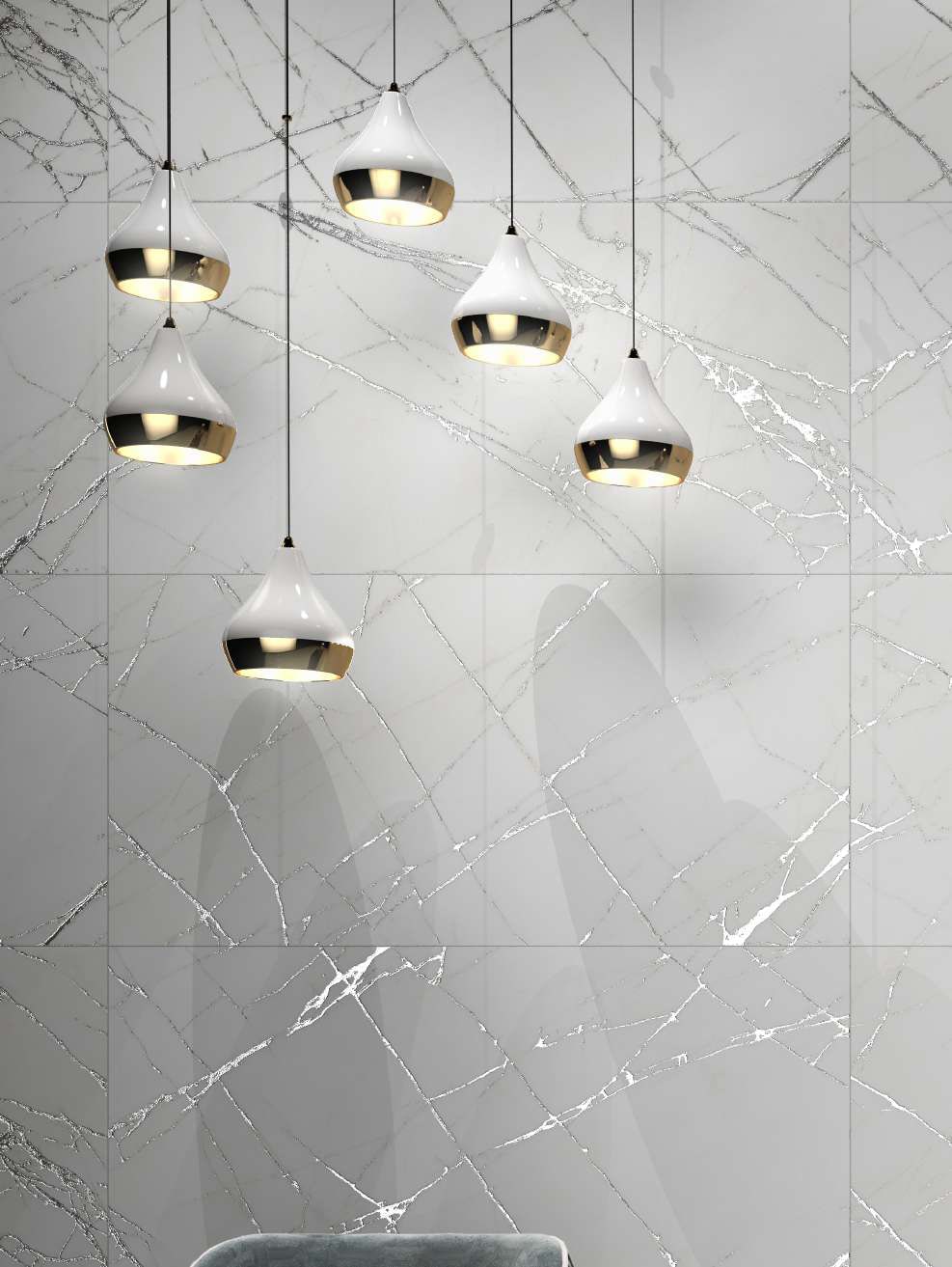 CARREAUX DE PORCELAINE - 600 x 1200 mm - Satuario Brillo - Fabricant et exportateur