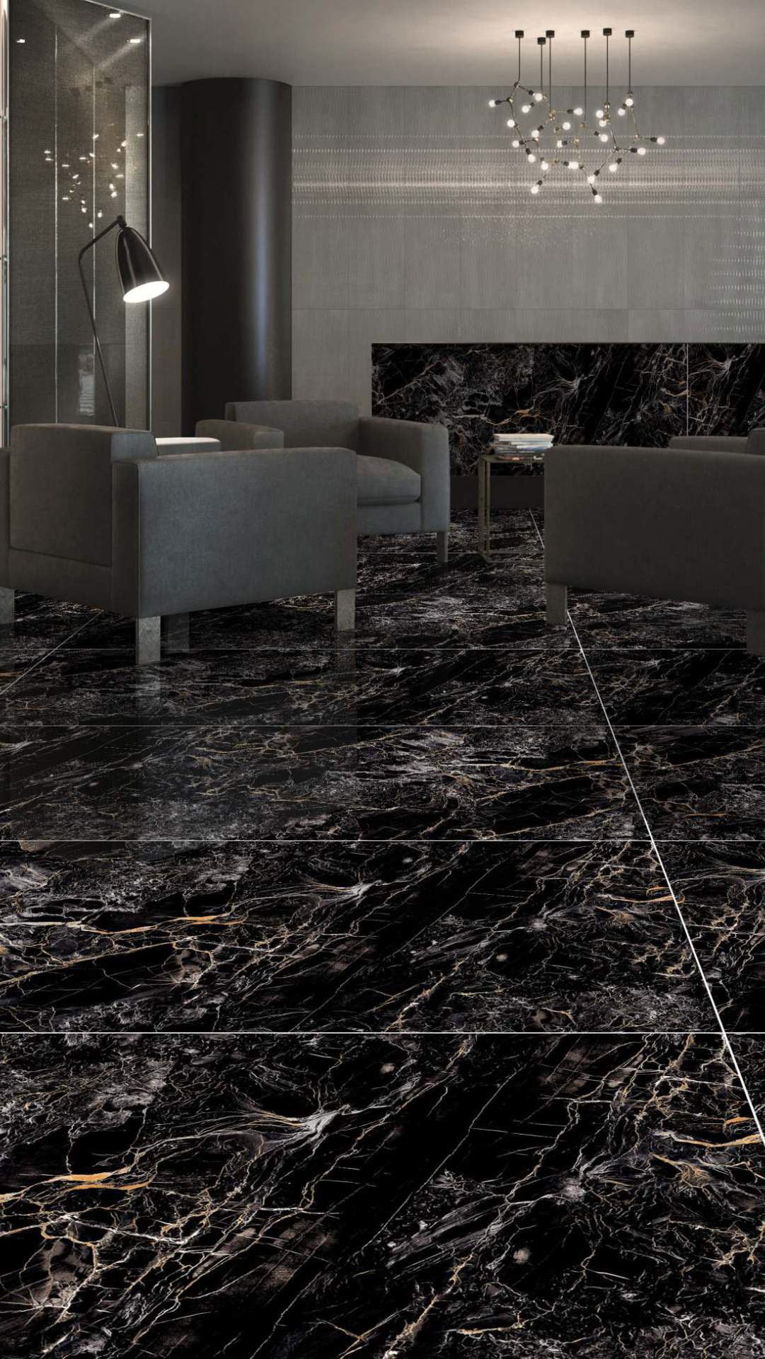 Porcelain Slab - 800 X 1600 MM - BLACK LAVA - Manufacturer & Exporter