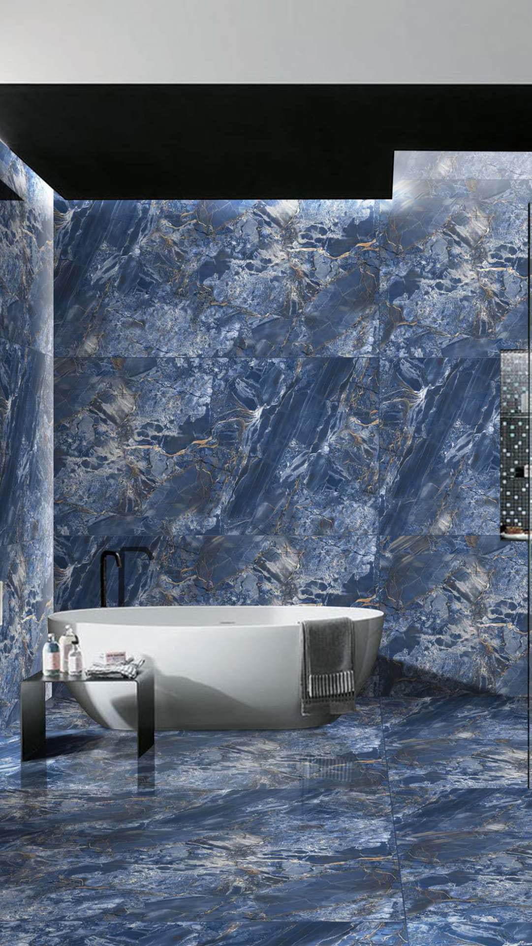Porcelain Slab - 800 X 1600 MM - BLUE LAVA - Manufacturer & Exporter