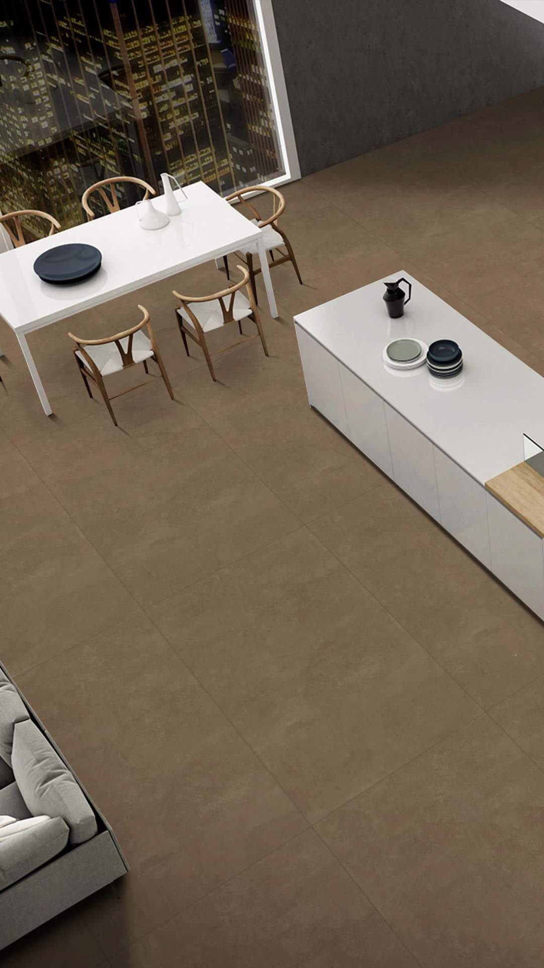 Porcelain Slab - 800 X 1600 MM - CONCRETE COFFEE - Manufacturer & Exporter