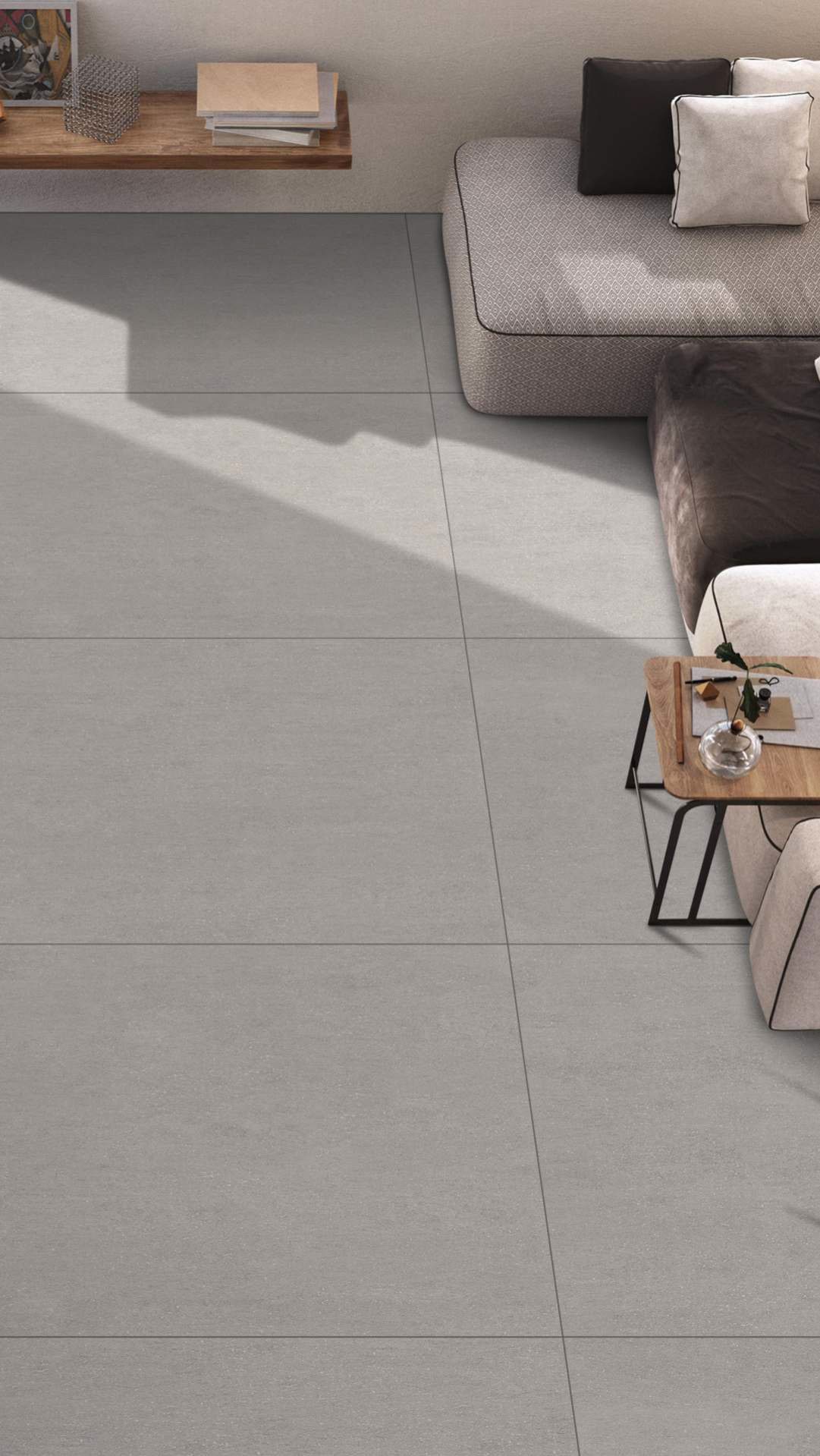 Porcelain Slab - 800 X 1600 MM - DOTS GREY - Manufacturer & Exporter