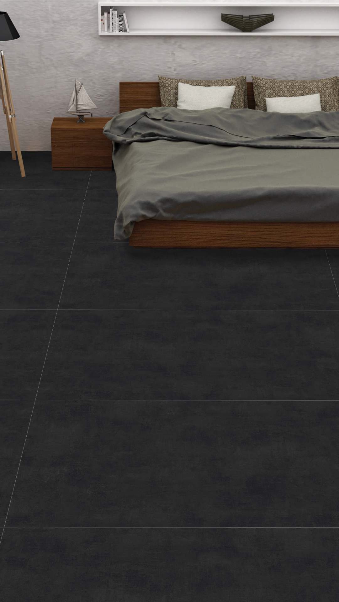Porcelain Slab - 800 X 1600 MM - LATHIC NERO - Manufacturer & Exporter