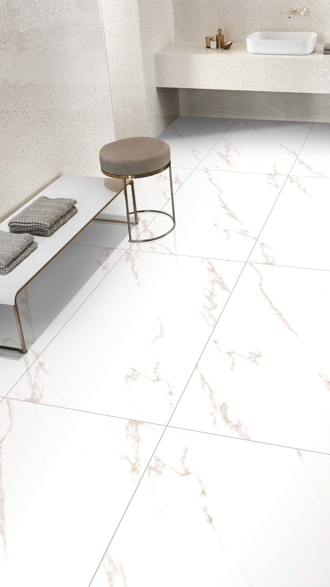 Porcelain Slab - 800 X 1600 MM - BIANCO STONE - Manufacturer & Exporter